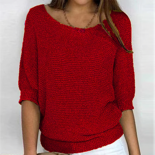 Leichter Sommerpullover mit 3/4-Ärmeln – Komfort &amp; lässige Eleganz