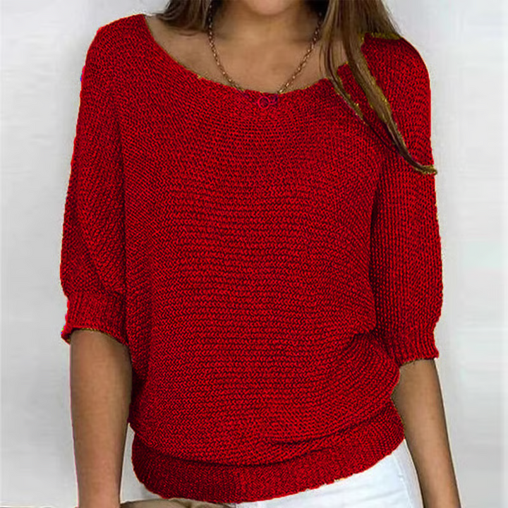 Leichter Sommerpullover mit 3/4-Ärmeln – Komfort &amp; lässige Eleganz