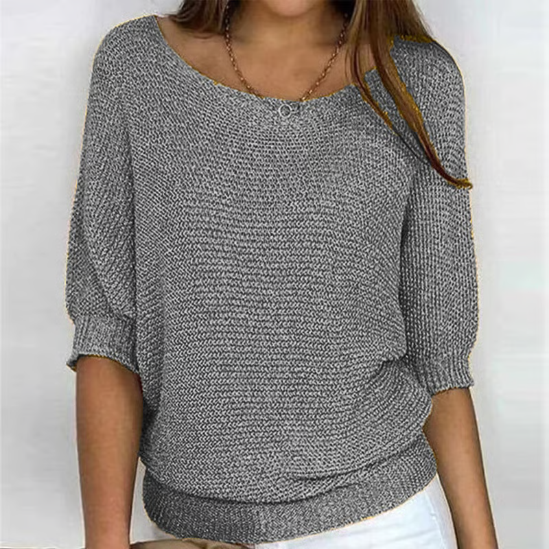 Leichter Sommerpullover mit 3/4-Ärmeln – Komfort &amp; lässige Eleganz
