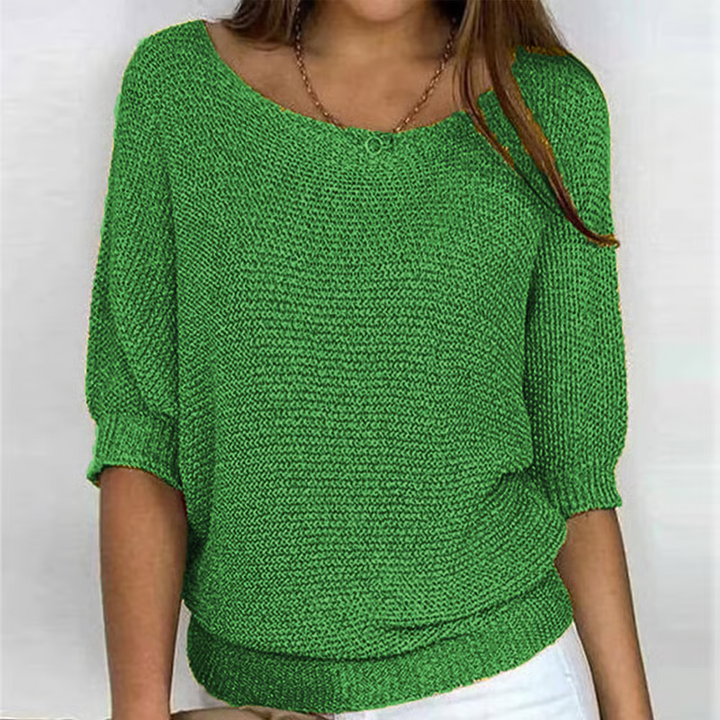 Leichter Sommerpullover mit 3/4-Ärmeln – Komfort &amp; lässige Eleganz